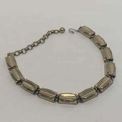 Vintage Barclay Necklace Metal Silver Tone Choker 16 inches Long