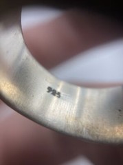 Stunning Vtg 925 Sterling Silver Spinner Design Band Ring