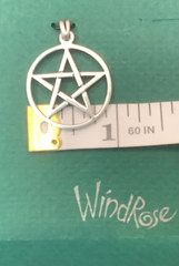 Wind Rose 925 Sterling Silver Pentagram Star Charm Pendant WindRose, No Chain