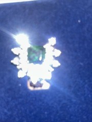 Vintage JBK Camrose & Kross Simulated Emerald CZ Silver Tone Clip On Earrings