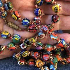 Vintage Murano Millefiori – Venetian Art Glass, Brass 26 in. Beautiful