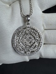 ✨Italy Sterling Silver 925 Large Modern Celtic Knot Pendant 20”Necklace✨