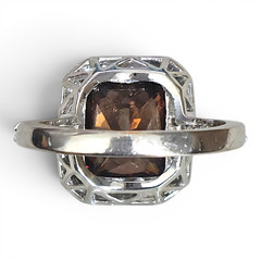 925 Sterling Silver Emerald Cut Almandine Garnet Halo Ring CZ Fancy Gallery Sz 9
