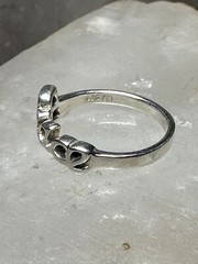 Peace ring word band size 5.50 sterling silver women girls