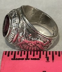 Vintage Taylor Maid Sterling Silver U.S. Army Military Ring –Red Stone **Read**