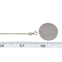 Vintage Italy Sterling Silver 925 Gold-Tone Box Chain Necklace 17.75″