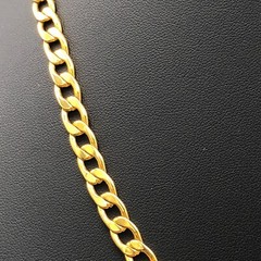 Avon Curb Chain Necklace 19″ Classic 1/4″ Wide Gold Tone Unisex Statement Collar