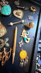 Vintage Assorted Mixed Media Jewelry Pendant Lot