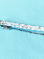 Vintage Sterling Silver 925 Green Glass Dangle Charm Bar Link Necklace 17″