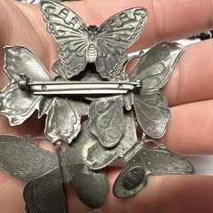 Butterfly Pin Brooch, Tricolor, Silver ,copper ,bronze T And K￼