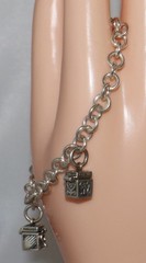 Vintage Sterling Silver Triple Prayer Box Charm Bracelet 7 inches 15 grams