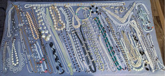 Great Lot 55 Mostly Vintage Faux Pearl Necklaces Many Designs & Styles