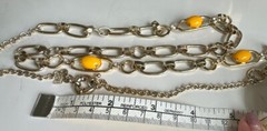 Lot 2 Vintage Banana Republic Enamel Necklace & Bracelet Mid Century Modern