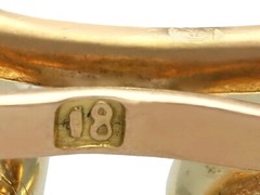 1920’s 0.24 Ct Diamond 18k Yellow Gold and Hardstone Cufflink and Stud Set