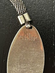 Vintage Bracelet Silver Sterling Trademark Identity 7” ID Pendant