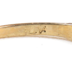 Antique Art Deco 1920 Diamond Wedding Band 14K White Yellow Ring Size 6 UK-L1/2