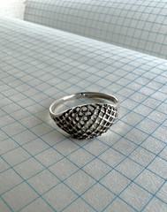 Vintage USSR Silver Ring Soviet Openwork Women’s Jewelry Size 9 Minimalist
