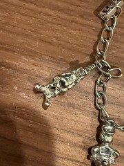 Vintage Disney Characters Silver Toned Charm Bracelet Mickey Minnie Pluto Donald