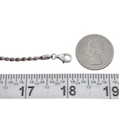 Vintage Italian Sterling Silver 925 Twisted Chain Necklace 16″-18″