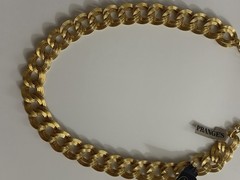 Monet Chunky Gold tone Necklace With Hook Closure . Bright Gold Tone￼