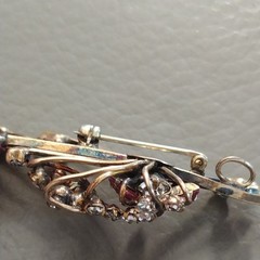 Phyllis 1940s 1950s 12K GF Rhinestone Flower Bouquet Brooch Pendant Convertible