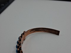 Vintage Wheeler Mfg. Copper Turquoise Cuff Bracelet 6 3/4″ 9.5mm Wide