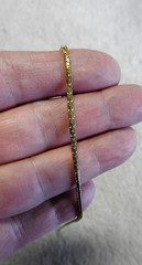 Vintage Gold Tone Square Shape Marked Korea Necklace Chain 16″