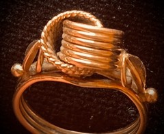 Original Vintage Gold Ring 14K 583 Made in USSR Weight 4.66 g. Size 16.5