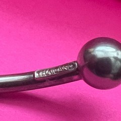 Vintage Sterling Silver 925 Slide Bead Ball Stopper Spinner Cuff Bracelet 9.3g