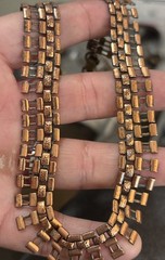 Vintage Copper Necklace Choker Style Geometric Modern Design 16.5” Read