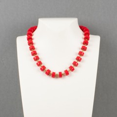 Vintage Red Lucite Choker Necklace