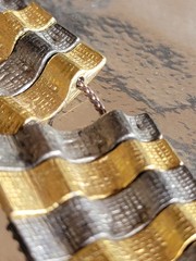 Les Bernard 80’s Disco Era Stunning Egyptian Revival Chunky Bib Necklace