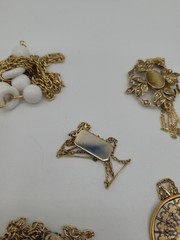 Collection of Nine Goldtone Metal Fashion Necklaces