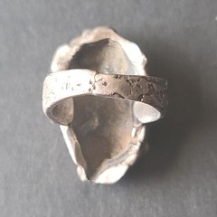 VTG MCM Sterling Silver Brutalist Modernist Abstract Embrace Statement Ring Sz 7