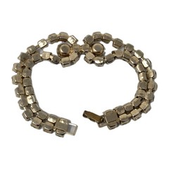 AB Rhinestone Tennis Bracelet Vintage Unsigned 7 Inches Prong
