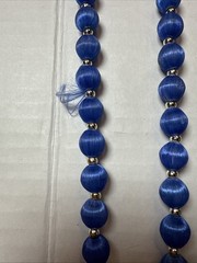 Beaded Necklaces Satin & Silk Vintage – Lot of 4 Red Black Dark Blue Light Blue