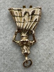 VINTAGE HANDMADE Solid 10K Yellow Gold DANCER Charm Pendant (25mm x 13.3mm) 4.7g