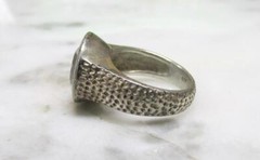 Vintage Sterling Silver Clear Stone Cocktail Ring ~ Size 6.5 ~ 9g ~ 10-H545