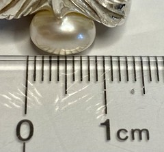 Vintage Large Sterling Silver 925 Leaf 9mm Cultured Pearl Statement Ring SZ 7.5