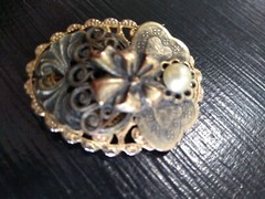Vintage 1998 Signed Jane AOL (Angels of Love) Faux Pearl Pin