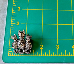 Vintage Marcasite Cat Family Brooch (54 – 949,151 – 2221, 160 – 2262)