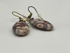 Birdseye Jasper Gold French Wire Earrings lightweight!