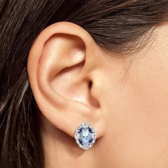 3.50Ct Art Deco Style Lab-Created Diamond Anniversary 14K White Gold FN Earrings