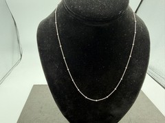 2.05g Vintage Sterling Silver 925 Ball Bead Chain Necklace 18 in M