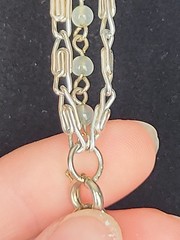 Vtg Art Deco Paper Clip Necklace 3 Strand Long Silver Layered Necklace Beauty