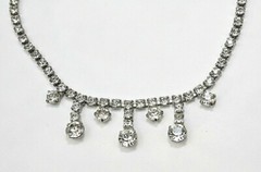 VTG Rhinestone Necklace / Choker Party Prom Bridal Jewelry ~ ESTATE Gift For Her