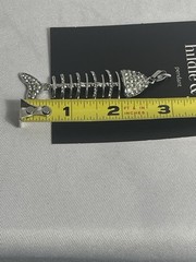 Hildie & Jo Silver Fishbone Pendant NWT Silver Unique Fish Necklace Jewelry