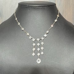Antique Art Deco Rock Crystal Necklace 17 Inches