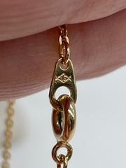 VTG Textured Gold-tone Unicorn Pendant necklace 24″ Fantasy Mythical
