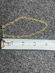 Vintage Gold Tone Necklace Toggle Bar Clasp Chunky Chain Statement